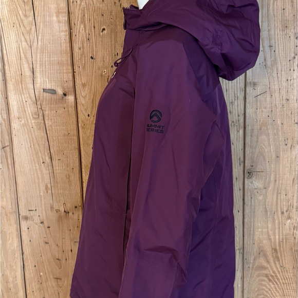 The North Face Summit Series HyVent Alpha Jacket Womens L Burgundy Hooded RECCO - Picture 4 of 14